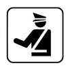 Hinweisschild: Polizeikontrolle