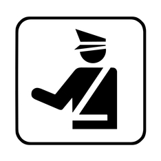 Hinweisschild: Polizeikontrolle